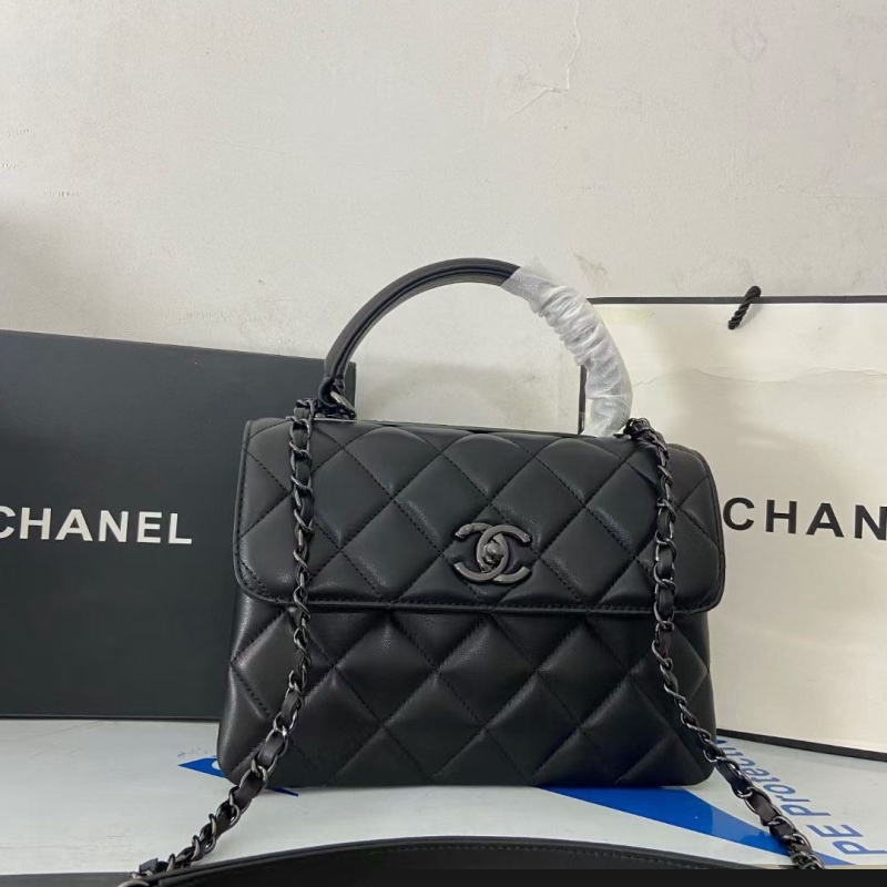 Ch*el top handle bags
